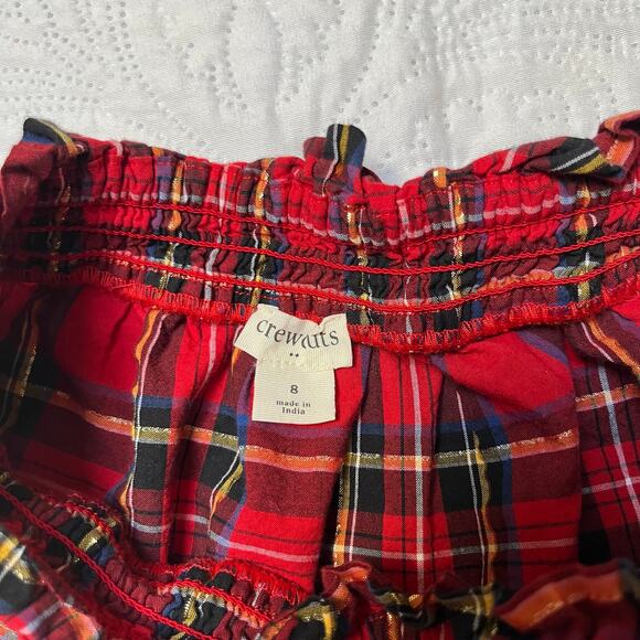 Crewcuts Shimmer Tartan Holiday Skirt Size 8 - Picture 5 of 5